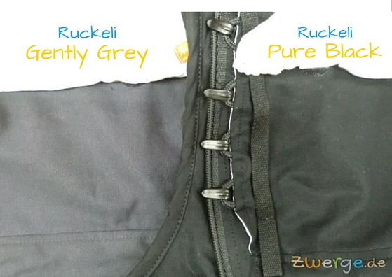 Ruckeli Gently Grey und Pure Black im Vergleich